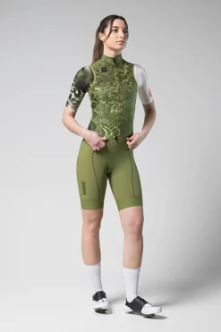 Gilets<GOBIK GILET PLUS 2.0 FEMME OLIVE GREEN OliveGreen