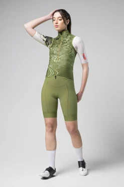 Gilets<GOBIK GILET PLUS 2.0 FEMME OLIVE GREEN OliveGreen