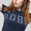 T-Shirts | Lifestyle<GOBIK T-SHIRT MANCHES COURTES COTTON REST FEMME Ultrablue
