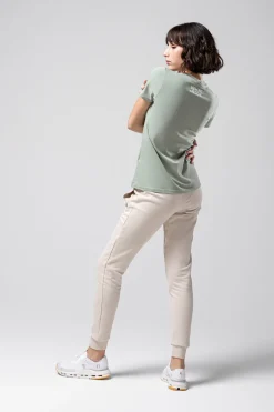 Lifestyle | T-Shirts<GOBIK T-SHIRT MANCHES COURTES COTTON REST FEMME ICEBERG GREEN IcebergGreen