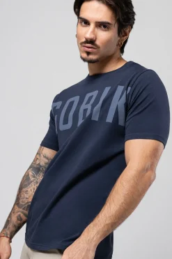 Lifestyle | T-Shirts<GOBIK T-SHIRT MANCHES COURTES COTTON REST HOMME Ultrablue