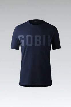 Lifestyle | T-Shirts<GOBIK T-SHIRT MANCHES COURTES COTTON REST HOMME Ultrablue