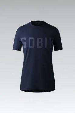 T-Shirts | Lifestyle<GOBIK T-SHIRT MANCHES COURTES COTTON REST FEMME Ultrablue