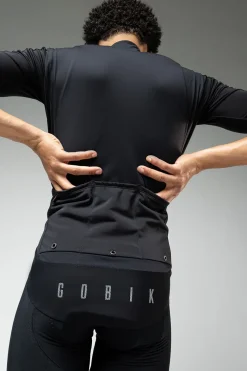 Vestes<GOBIK VESTE MANCHE COURTE ENVY JET HOMME BLACK JetBlack